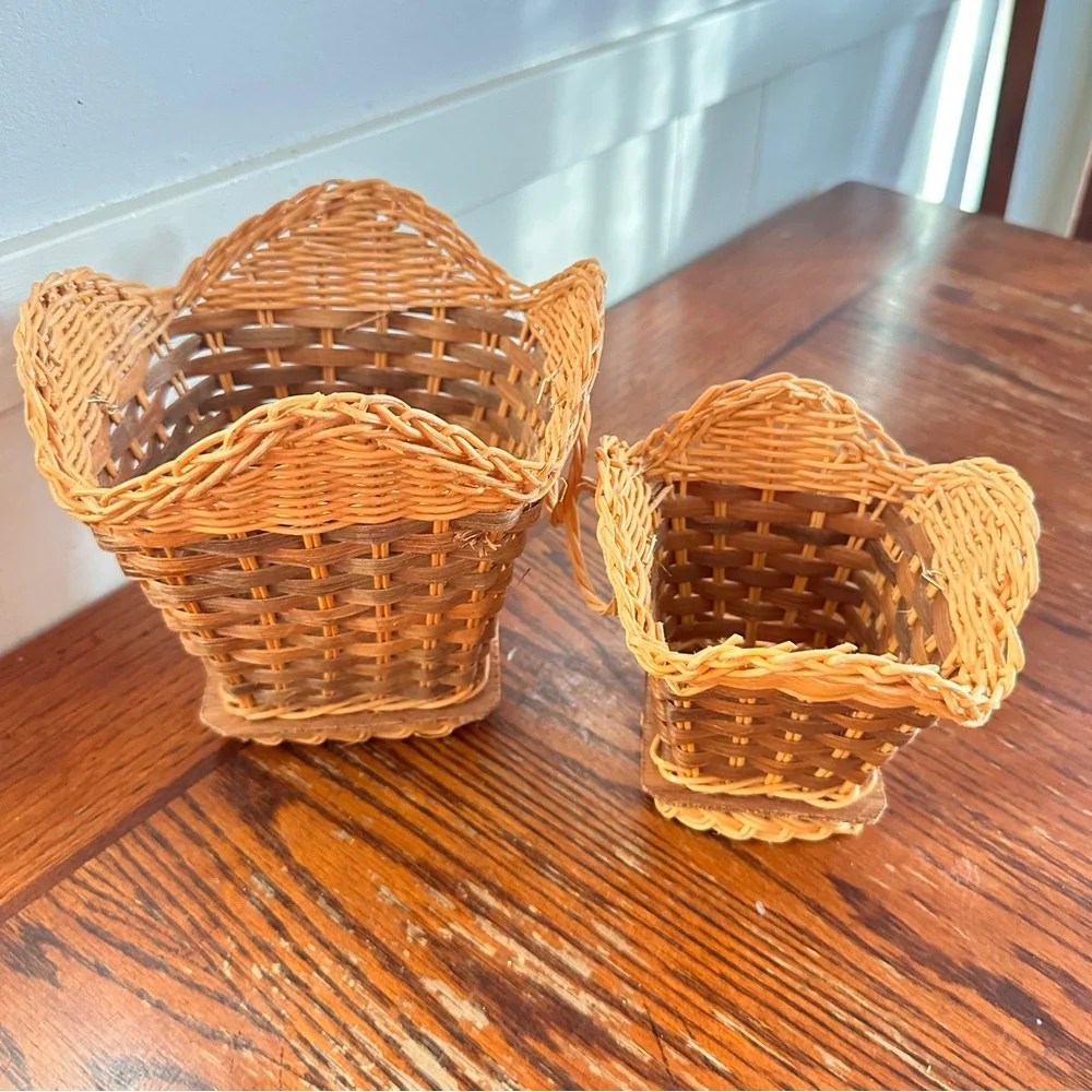 Handcrafted Wicker Basket Set